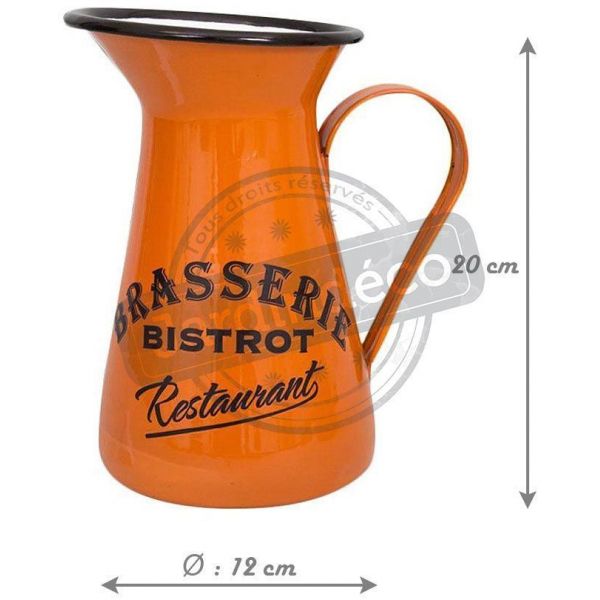 Broc en métal coloré Brasserie-Bistrot - ANT-0495