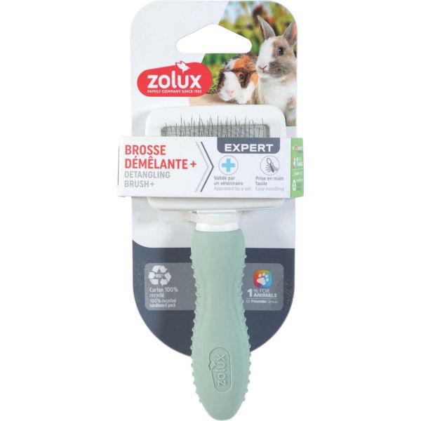 Brosse en caoutchouc pour lapin et cochon d'Inde - ZOL-2427