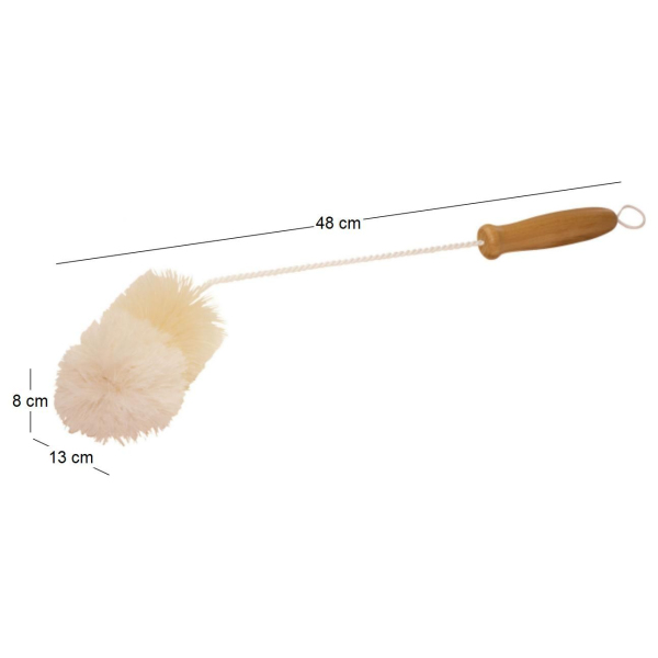 Brosse pour carafe à vin en soie et laine - BURSTENHAUS REDECKER