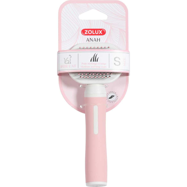 Brosse douce spéciale poils longs pour chats Anah - ZOLUX