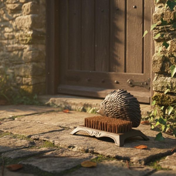 Brosse nettoyage chaussure en fonte et fibre de coco - ESSCHERT DESIGN