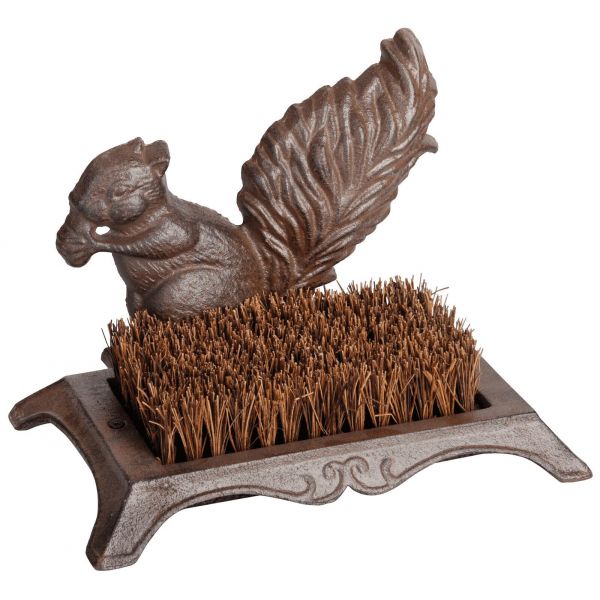 Brosse nettoyage chaussure en fonte et fibre de coco