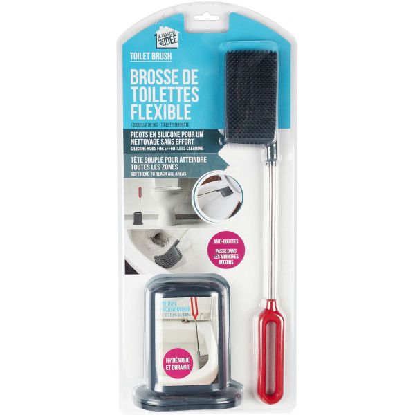 Brosse de toilette avec broc en silicone Buzz - 9,90