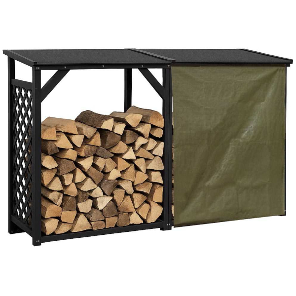 Bûcher treillis en bois Black edition - IDE-0220