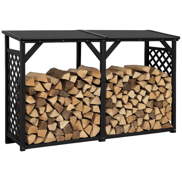 Bûcher treillis en bois Black edition