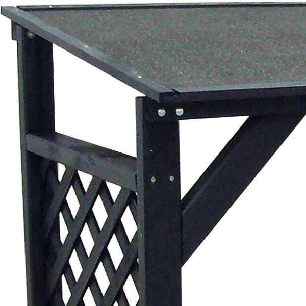Bûcher treillis en bois Black edition - 5