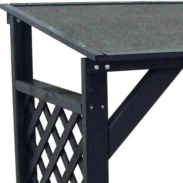 Bûcher treillis en bois Black edition - IDE-0189