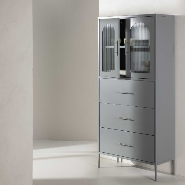 Buffet en acier 70 x 35 x 160 cm La Paz - VENTURE HOME