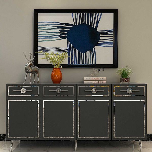 Buffet en aggloméré 4 portes Belly - HANAH HOME