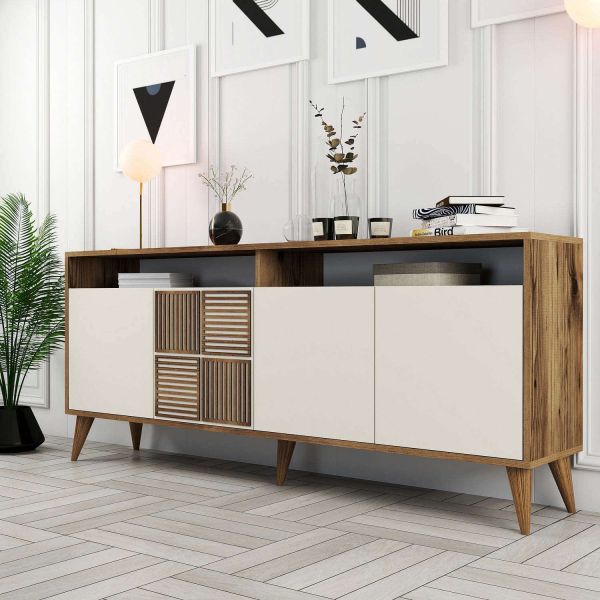 Buffet en aggloméré 4 portes Milan - HANAH HOME