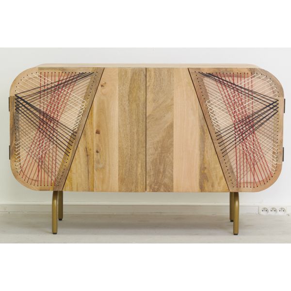 Buffet en manguier STRING ART - AUB-5227