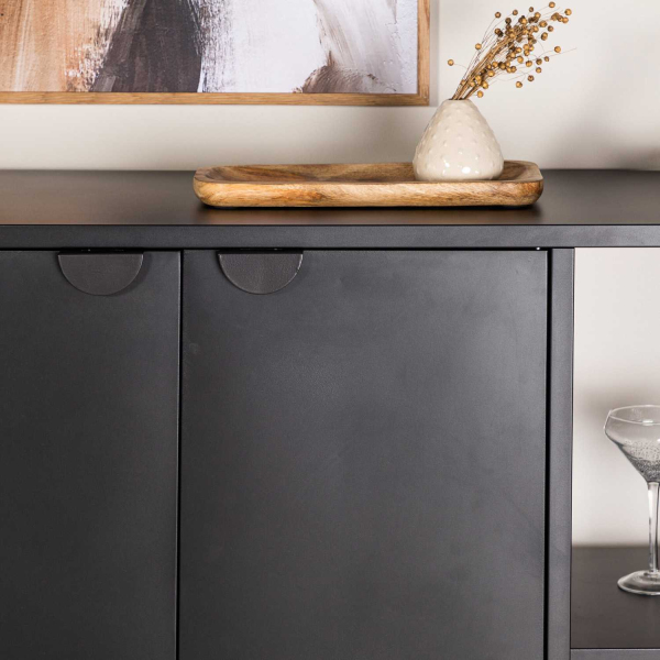 Buffet en métal noir Piring 110 x 42 x 100 cm - 7