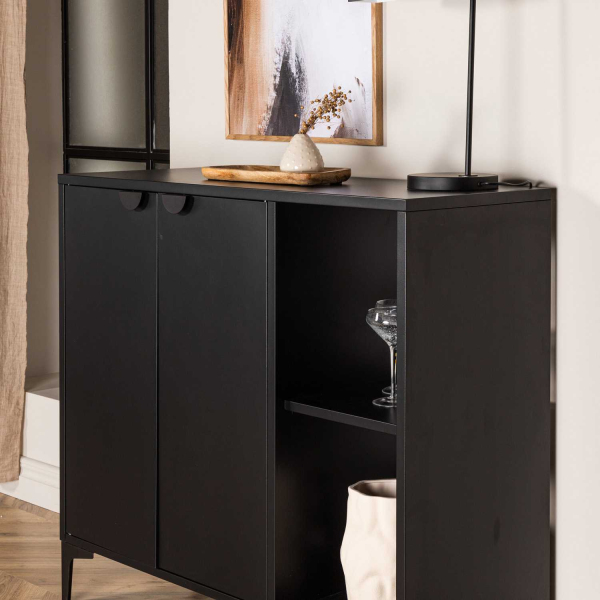 Buffet en métal noir Piring 110 x 42 x 100 cm - 8