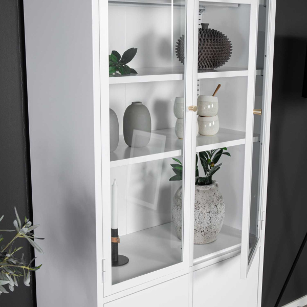 Buffet en métal 2 portes vitrées et 2 portes en métal Bakal - 7