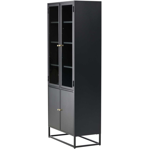 Buffet en métal 2 portes vitrées et 2 portes en métal Bakal - 349