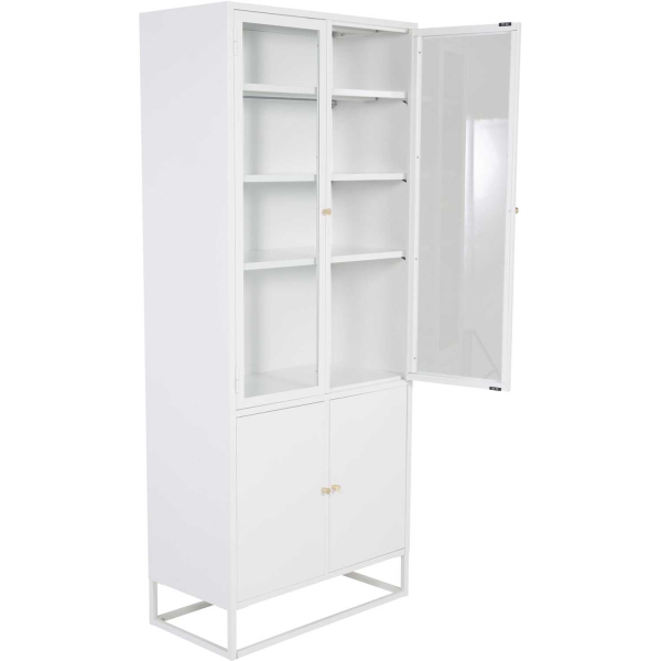 Buffet en métal 2 portes vitrées et 2 portes en métal Bakal - 349