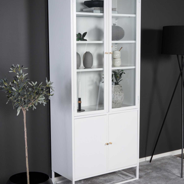 Buffet en métal 2 portes vitrées et 2 portes en métal Bakal - VENTURE HOME