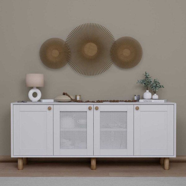 Buffet 4 portes en aggloméré Bohemian - HANAH HOME