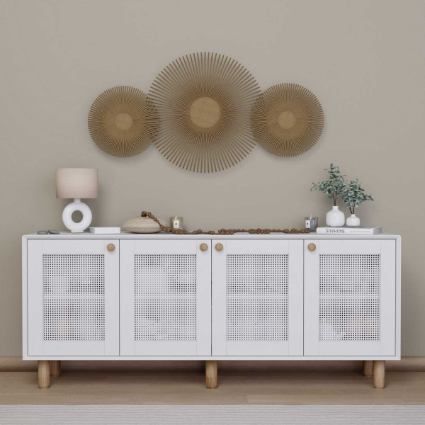 Buffet 4 portes en aggloméré Bohemian - HANAH HOME