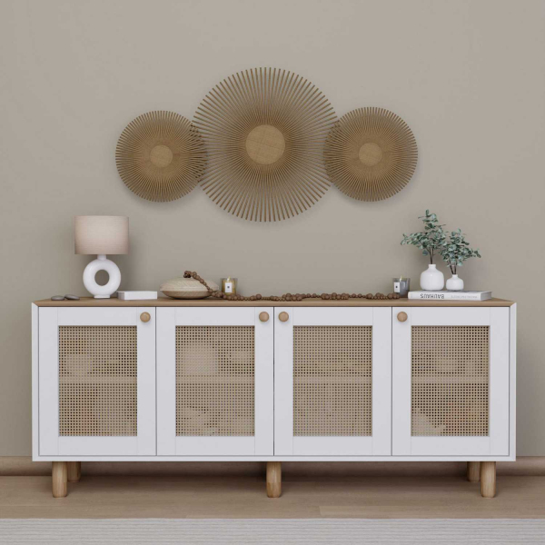 Buffet 4 portes en aggloméré Bohemian - HANAH HOME