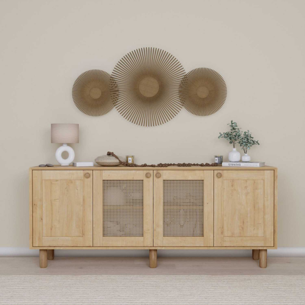Buffet 4 portes en aggloméré Bohemian - HANAH HOME