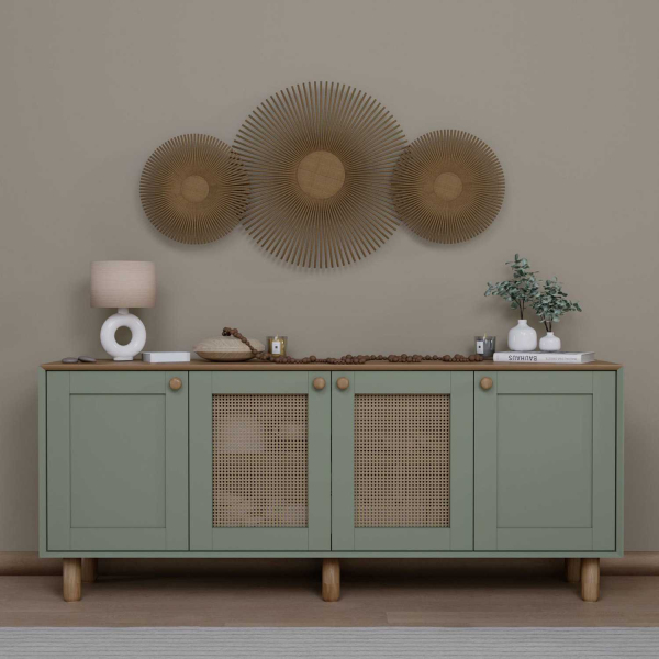 Buffet 4 portes en aggloméré Bohemian - HANAH HOME