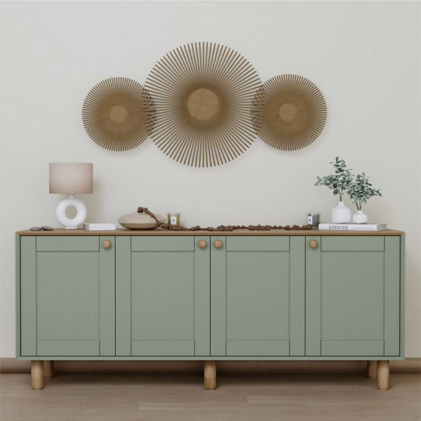 Buffet 4 portes en aggloméré Bohemian - HANAH HOME