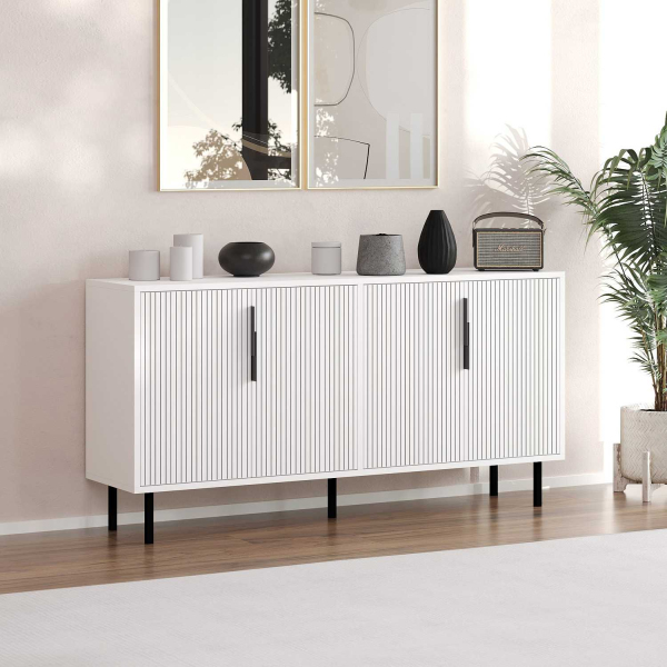 Buffet 4 portes en aggloméré Clara - HANAH HOME