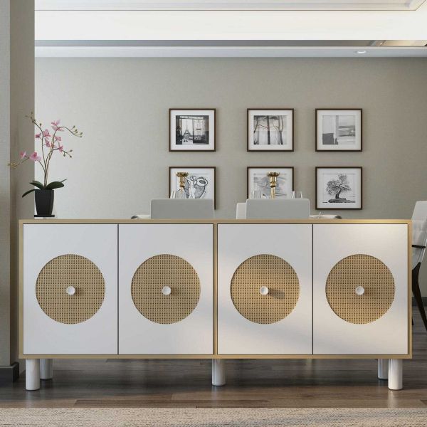 Buffet 4 portes en aggloméré Deren Bohem - HANAH HOME