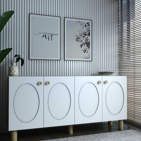 Buffet 4 portes en aggloméré Elisa Bohem - 7
