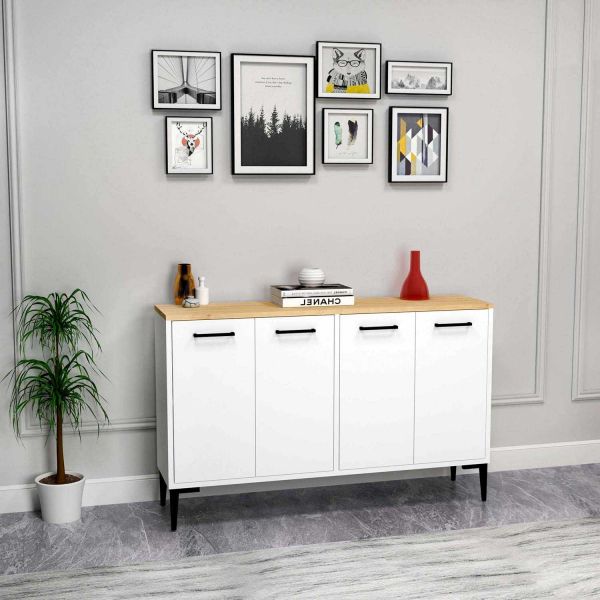 Buffet 4 portes en aggloméré Frezya - 5
