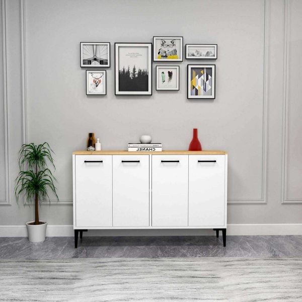 Buffet 4 portes en aggloméré Frezya - HANAH HOME