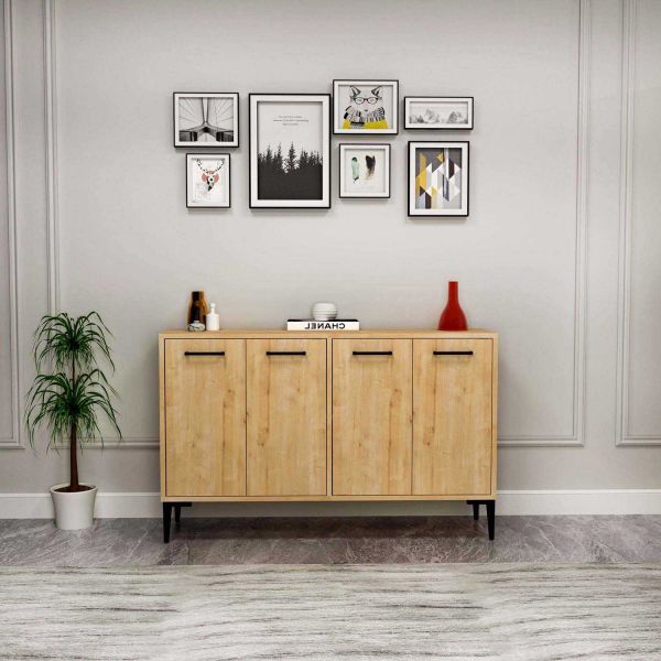 Buffet 4 portes en aggloméré Frezya - HANAH HOME