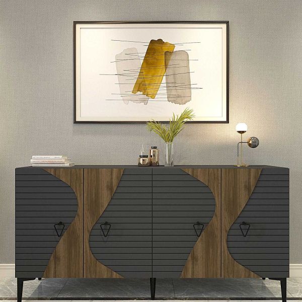 Buffet 4 portes en aggloméré Genus - HANAH HOME