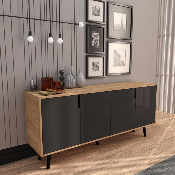 Buffet 4 portes en aggloméré Latina Modern - 5