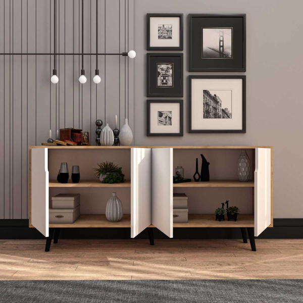 Buffet 4 portes en aggloméré Latina Modern - HANAH HOME