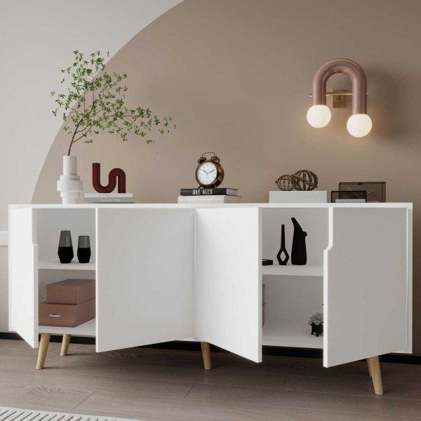 Buffet 4 portes en aggloméré Latina Modern - HANAH HOME