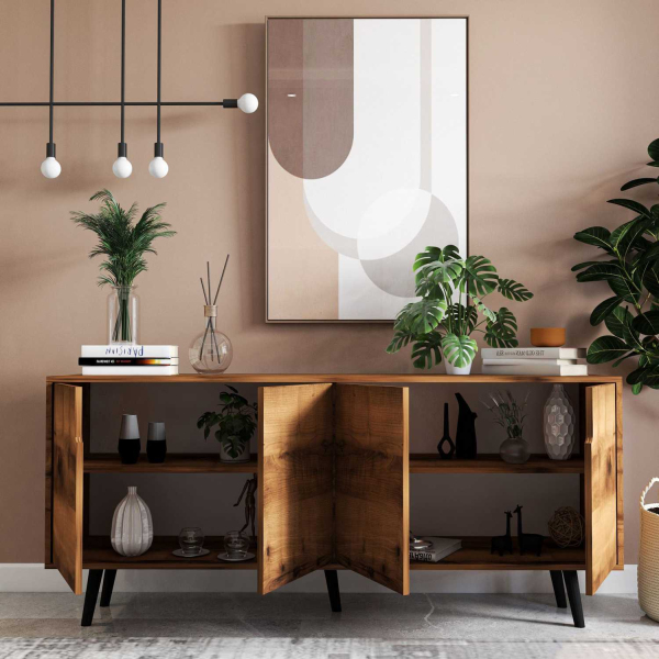 Buffet 4 portes en aggloméré Latina Modern - HANAH HOME