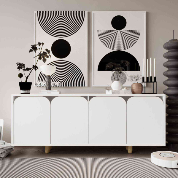 Buffet 4 portes en aggloméré Lazio Bohem - 299