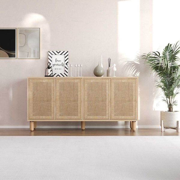 Buffet 4 portes en aggloméré Leıla - HANAH HOME
