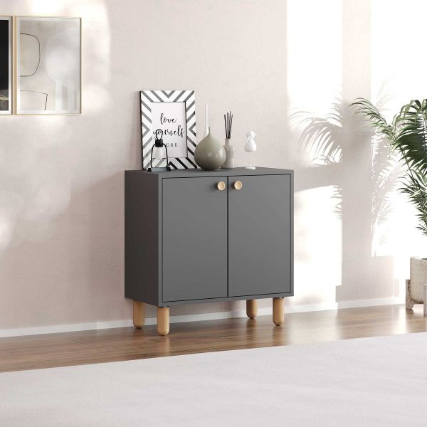 Buffet 2 portes en aggloméré Lina - HANAH HOME
