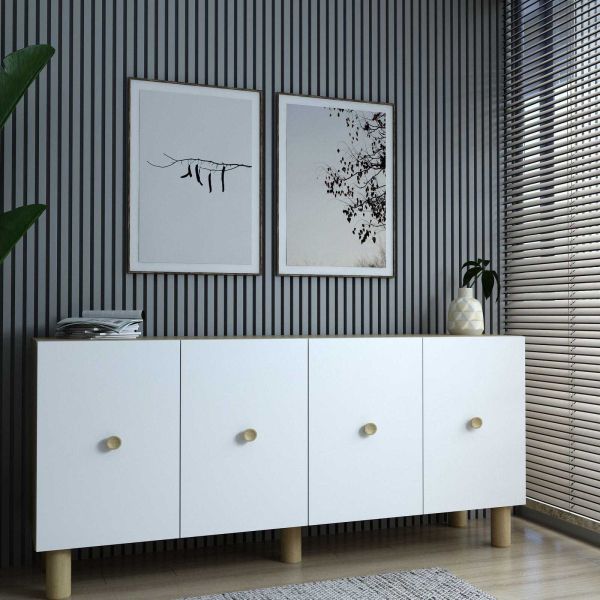 Buffet 4 portes en aggloméré Mono Bohem - 7