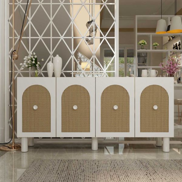 Buffet 4 portes en aggloméré Notre Bohem - HANAH HOME