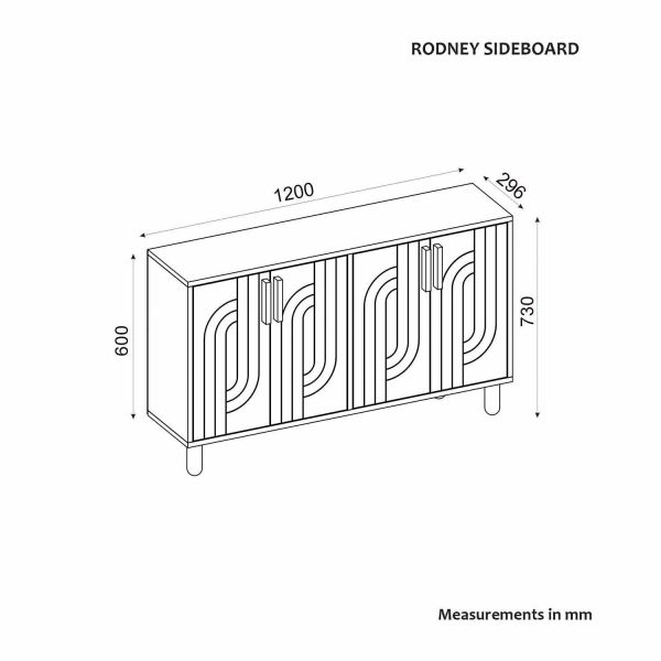 Buffet 4 portes en aggloméré Rodney - 179