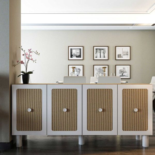 Buffet 4 portes en aggloméré Rosalinda - HANAH HOME