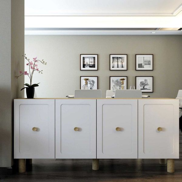 Buffet 4 portes en aggloméré Rosalinda - HANAH HOME