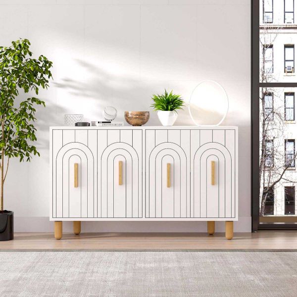Buffet 4 portes en aggloméré Tiger - HANAH HOME