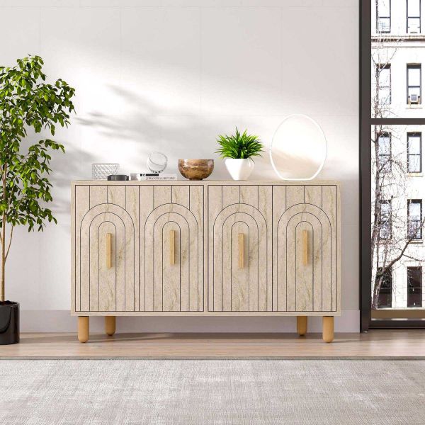Buffet 4 portes en aggloméré Tiger - HANAH HOME