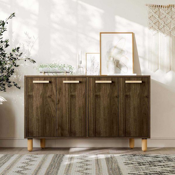 Buffet 4 portes en aggloméré Venedik - HANAH HOME