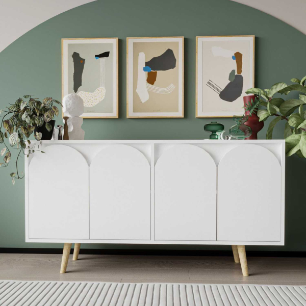 Buffet 4 portes en aggloméré Venezia - HANAH HOME